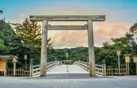 Ise Grand shrine is the first ranked shrine in the shinto religion in Japan