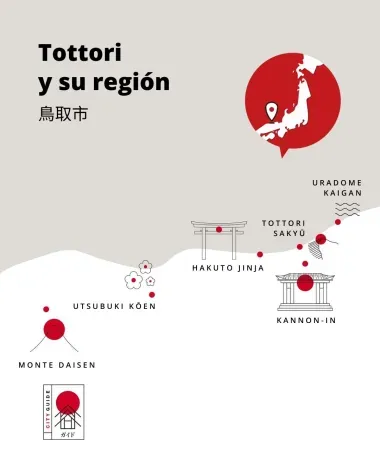 Mapa Tottori