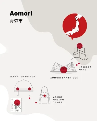 Mapa Aomori