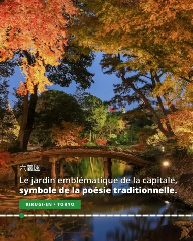 Rikugi-en est le jardin emblématique de la capitale, symbole de la poésie traditionnelle