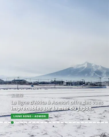 La ligne Gono d'Akita à Aomori offre des vues imprenables sur la mer du Japon