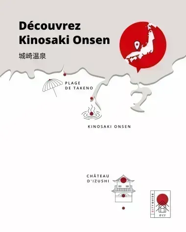 carte illustrative de Kinosaki onsen