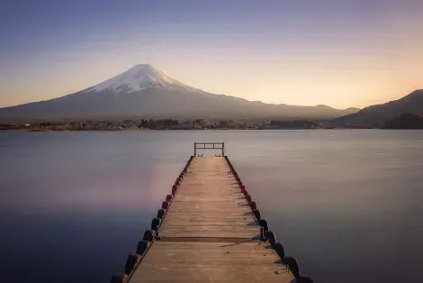 Monte Fuji al tramonto