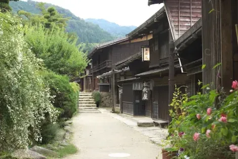 Antiguas casas tradicionales en la aldea de Tsumago, en el corazón de los Alpes japoneses