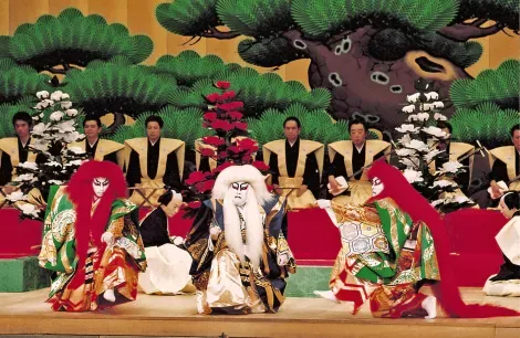 The play Renjishi, lion dance, a classic kabuki theater.