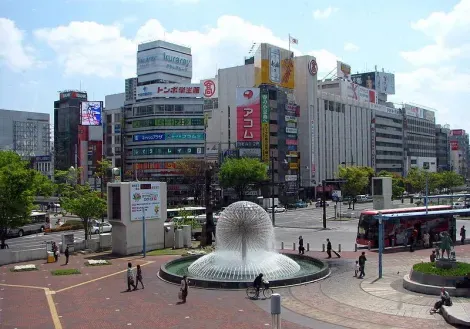El centro de Okayama