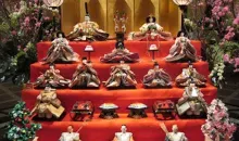 A collection of doll given during the hina matsuri.