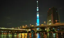 Les 634 mètres de la grande Tokyo Sky Tree à Sumida.