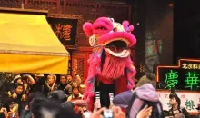 Le traditionnel défilé du dragon pour fêter le nouvel an.
