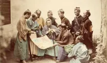 Ancienne photographie de Samourais