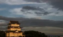 Le chateau d'Odawara au crépuscule