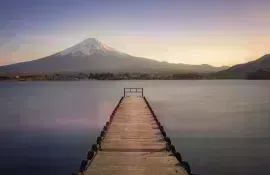 Monte Fuji al tramonto