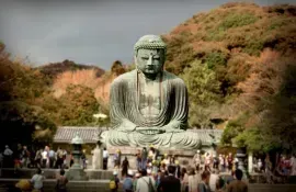 Seit fast acht Jahrhunderten wacht der große Buddha über die alte Hauptstadt Japans, Kamakura