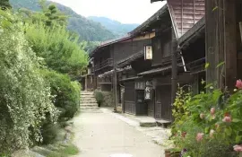 Antiguas casas tradicionales en la aldea de Tsumago, en el corazón de los Alpes japoneses