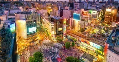 Weltberühmte Shibuya-Überfahrt, Tokio