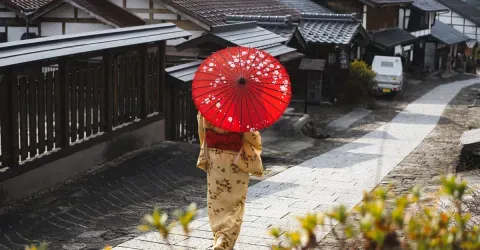 Woman with Kimono