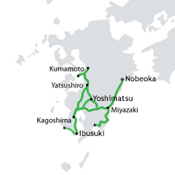 South Kyushu Area Railway network map