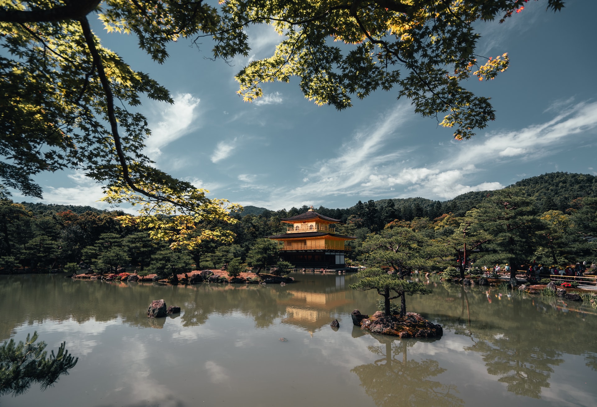 Pond in front of Kinkakuji Temple, Kyoto