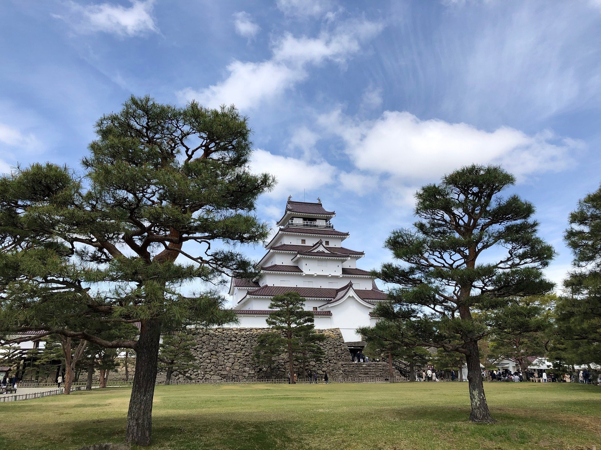 Trees in front of Tsuragu Castle, Aizu Fukushima