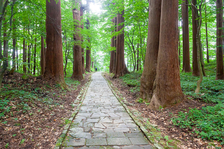 Le chemin de pélerinage du mont Haguro, Dewa Sanzan, Tohoku, Japan