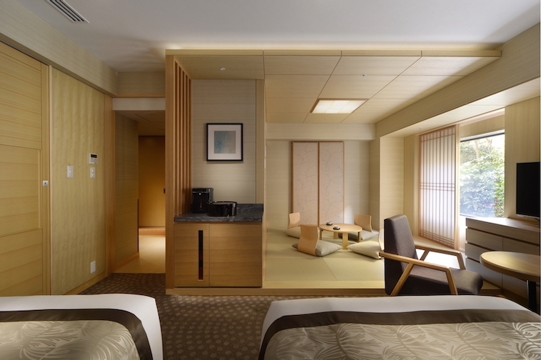 Some hotels of the tour offer a mix of western and traditional Japanese style rooms