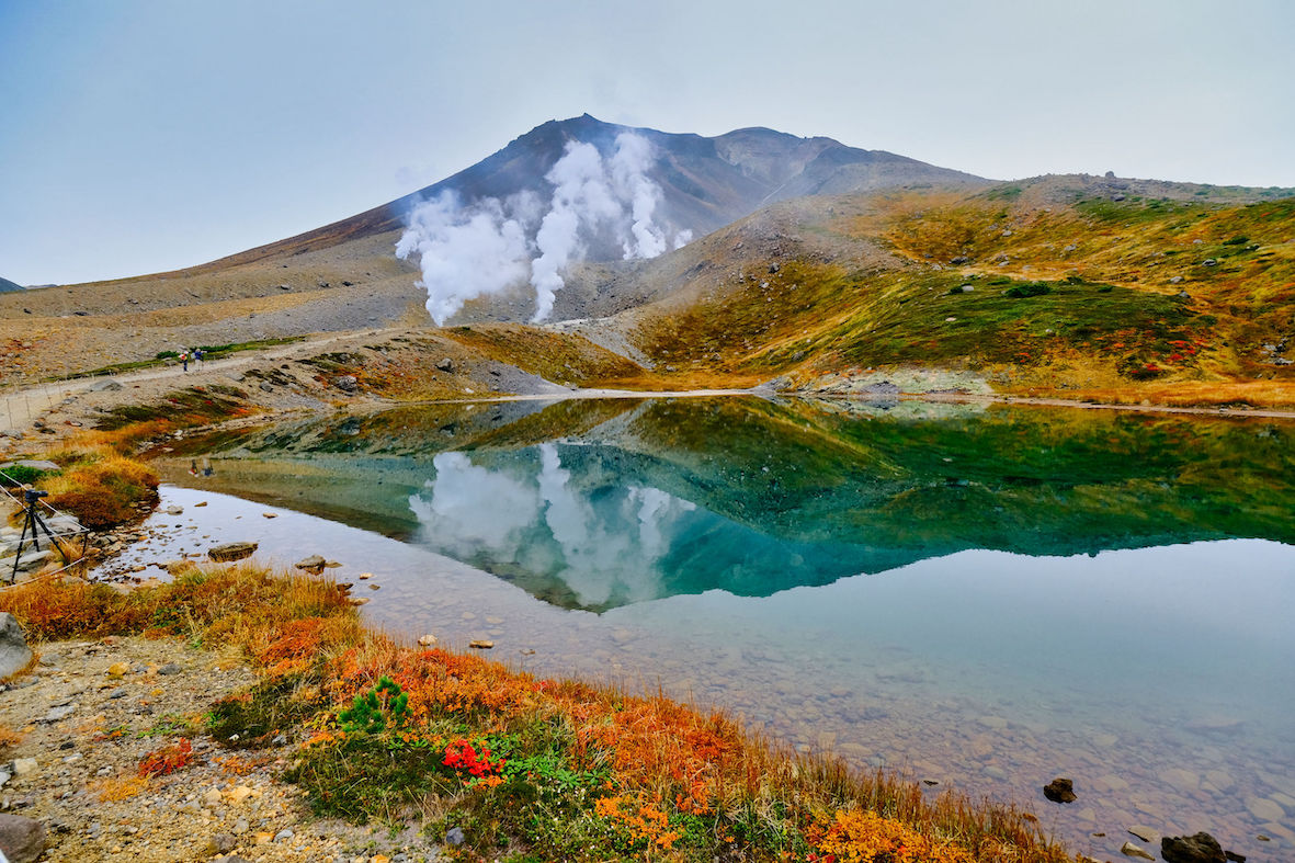 Asahidake volcano and lake Sugatami, Hokkaido