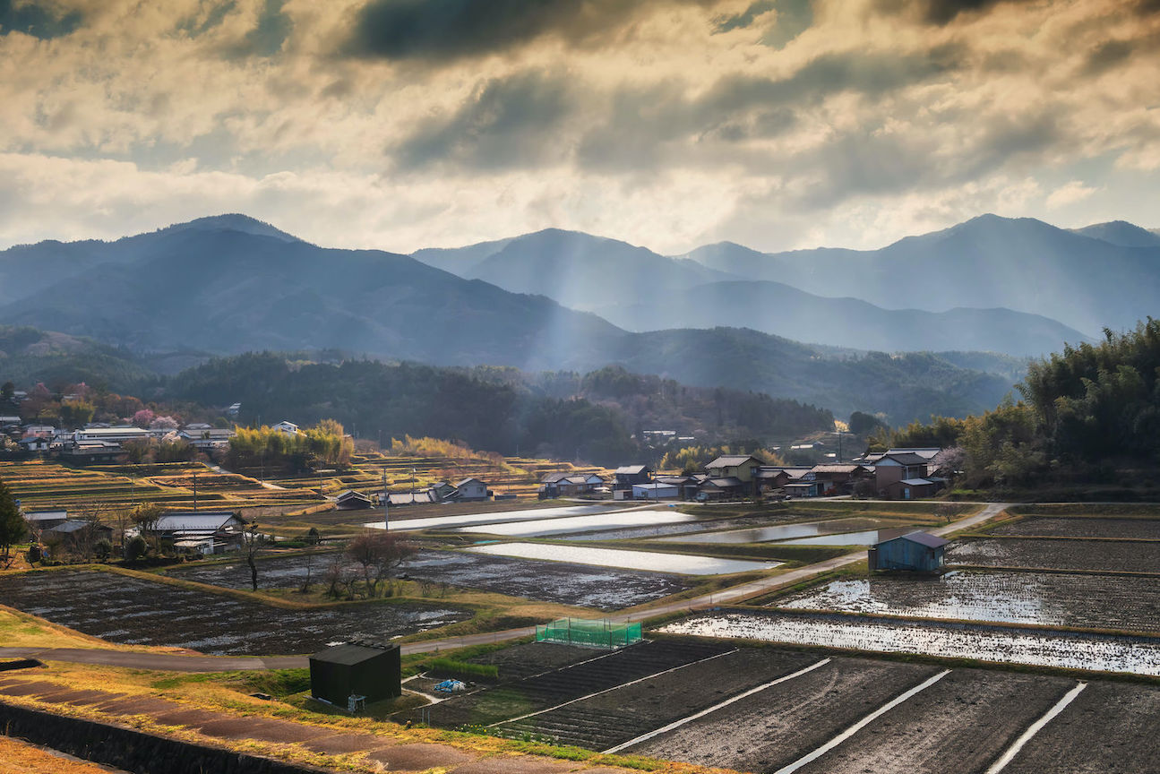 Japanese countryside in Japan Alps