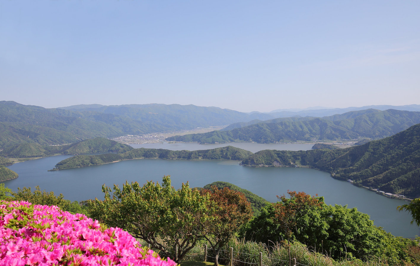 A breathtaking view of the lakes of Mikata and its region