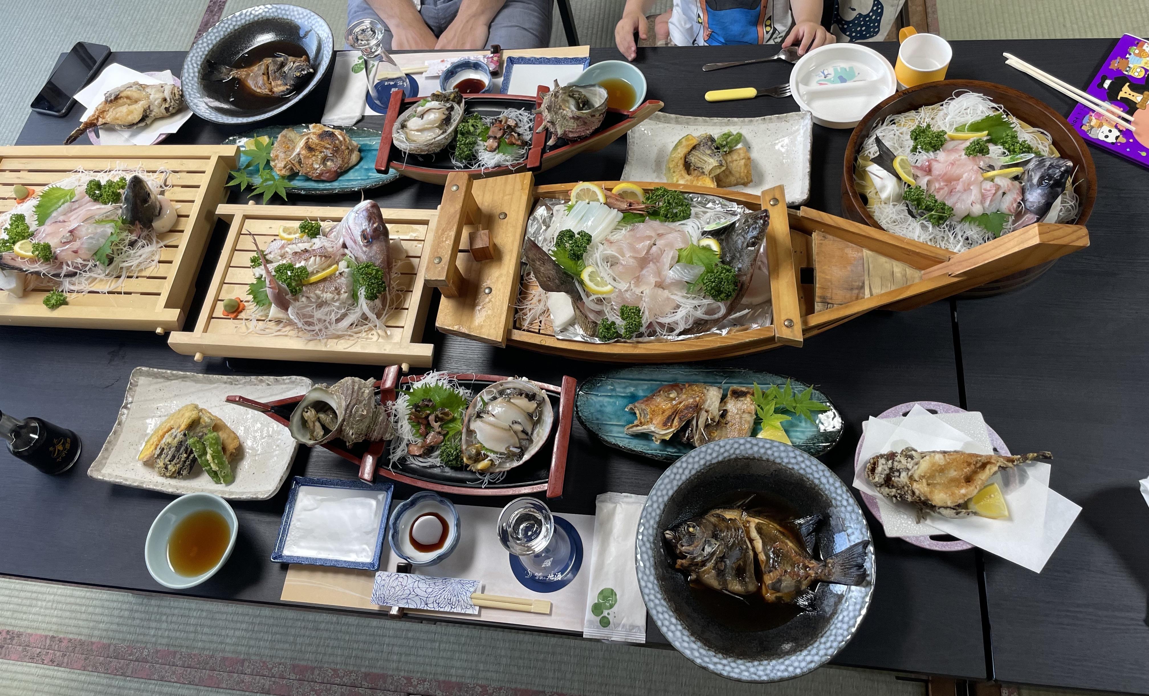 Traditional kaiseki dinner at the minshuku