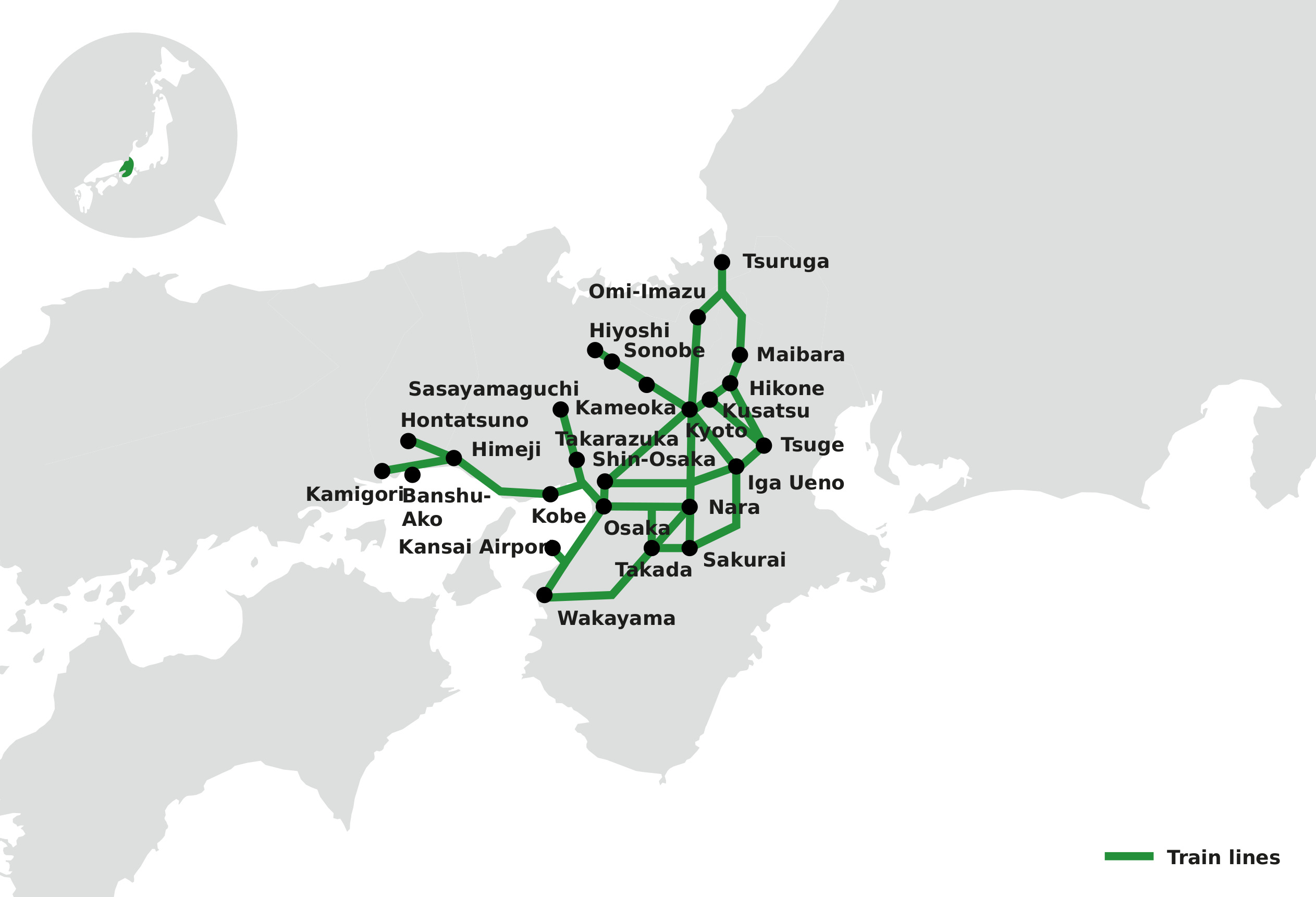 kansai area pass regional network map kansai area pass regional network map