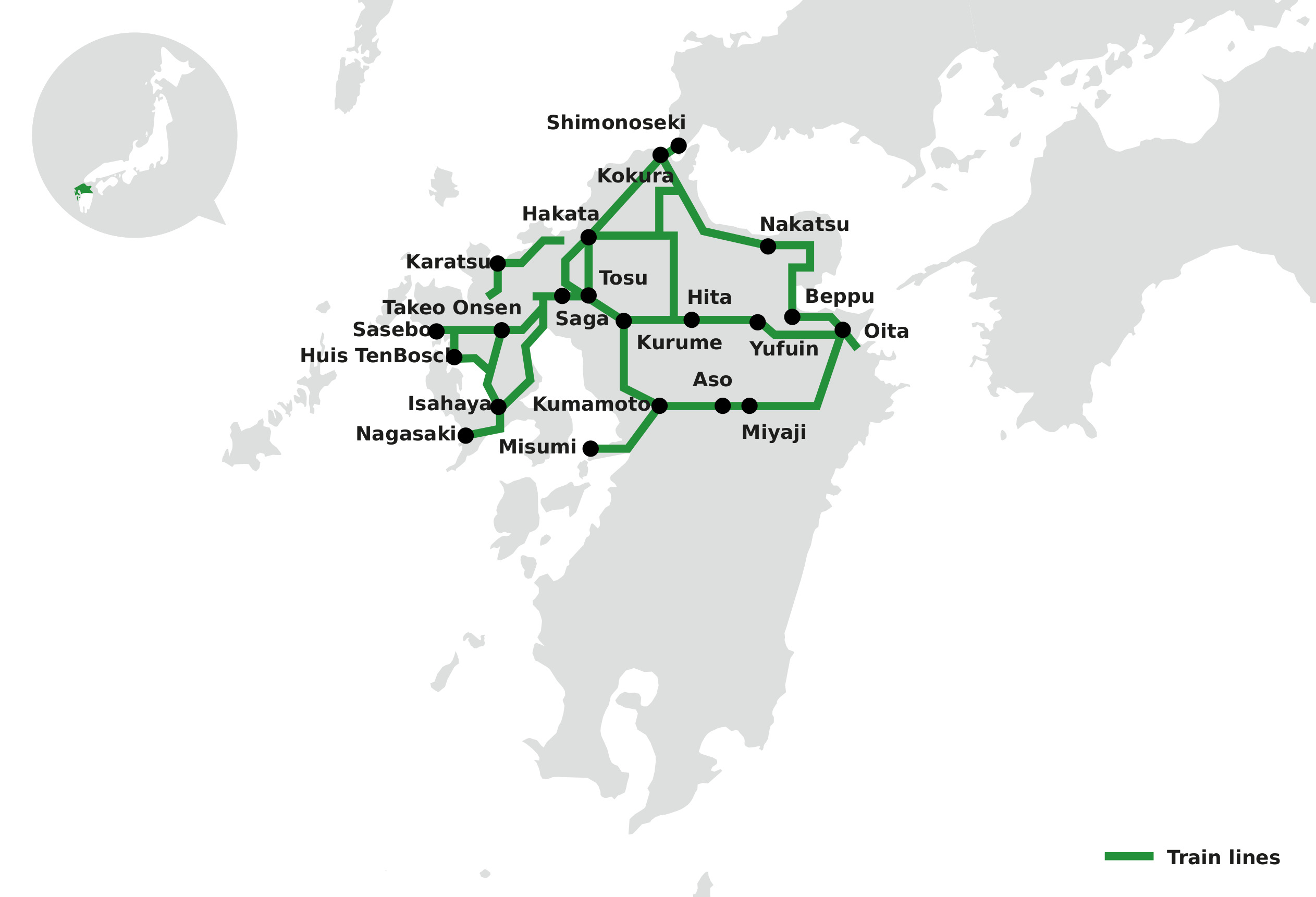 north kyushu pass jr regional network map