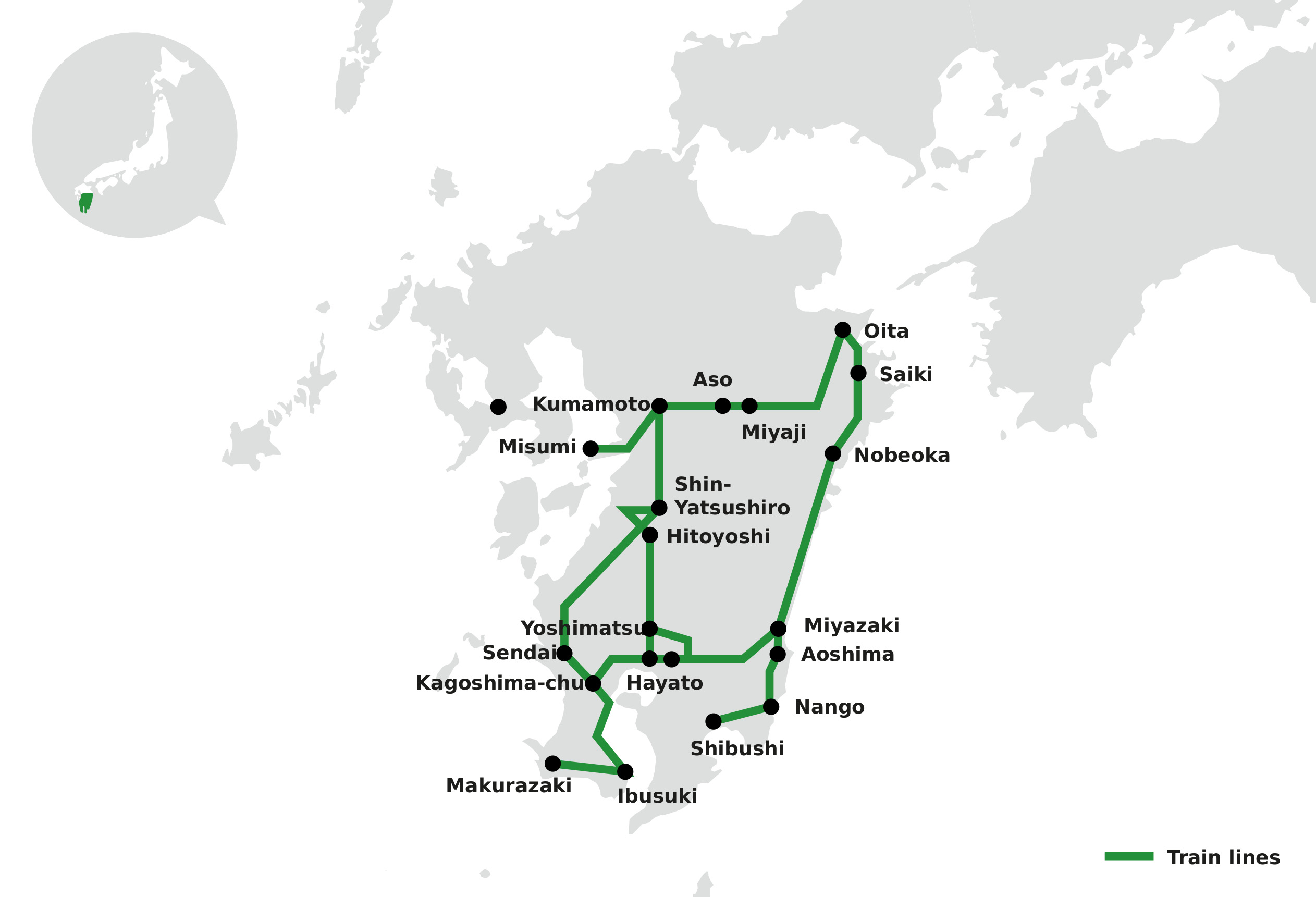 south kyushu jr regional pass network map south kyushu jr regional pass network map