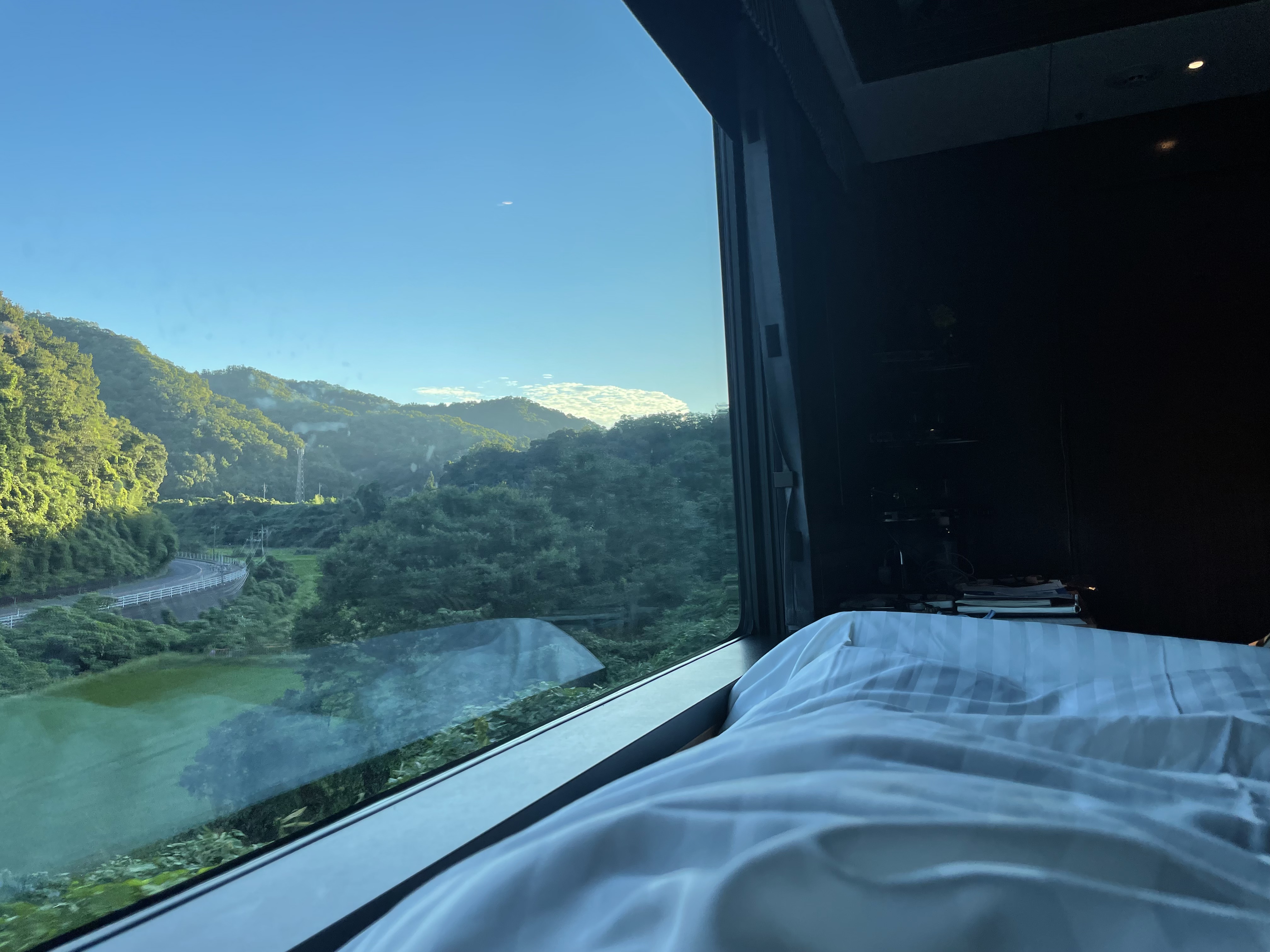 View from a room on the Twilight Express Mizukaze