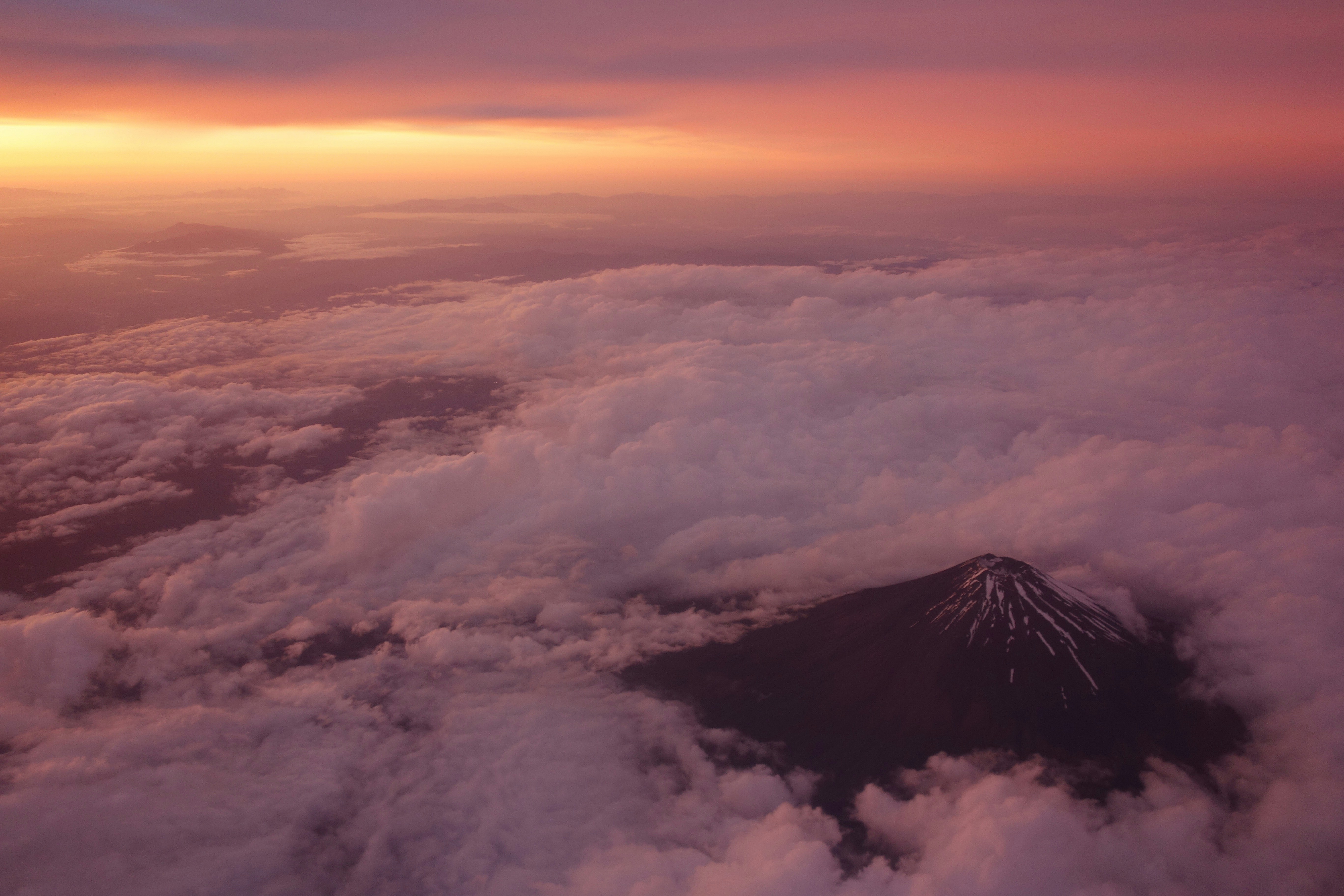 Mount Fuji from sky view
