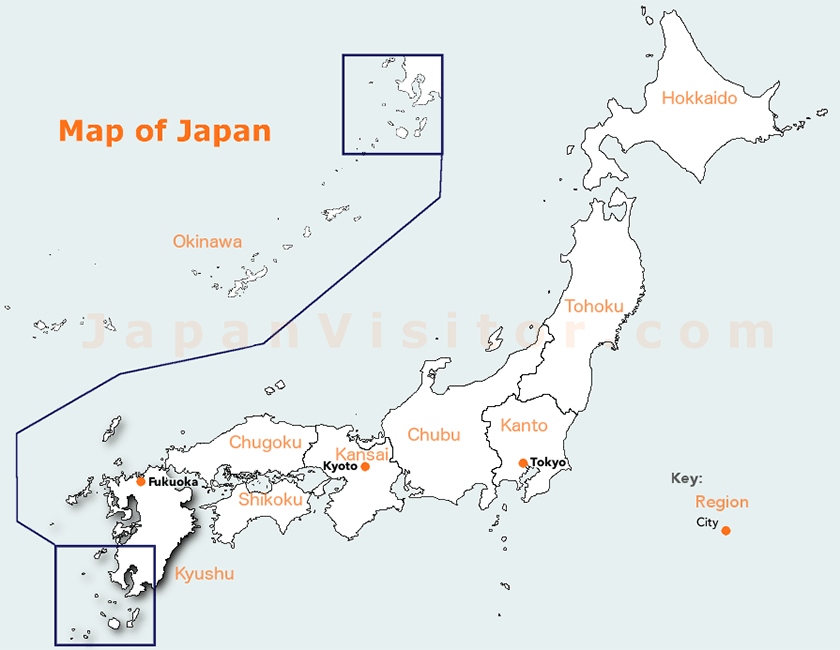 Map of Fukuoka.
