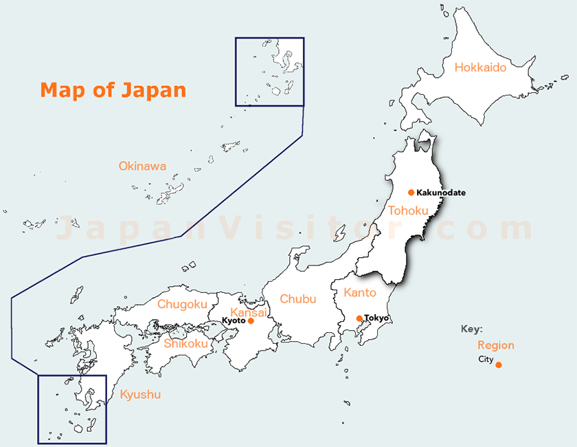 Kakunodate map.