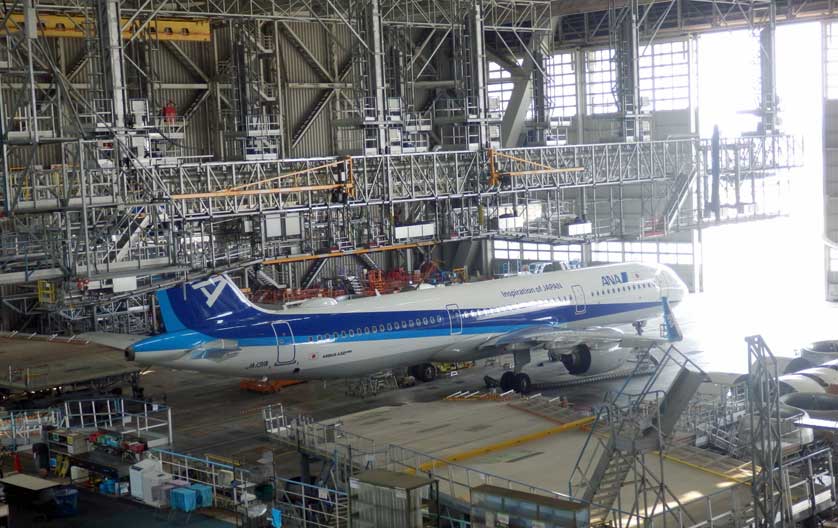 ANA Maintenance Hangar, Haneda Airport, Tokyo, Japan.