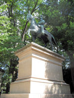Equestrian statue of His Royal Highness Taruhito Arisugawa-no-miya.