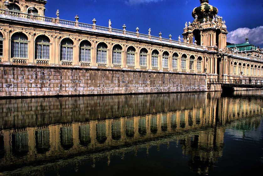 A reproduction of the Baroque Zwinger Palace at the Arita Porcelain Park.