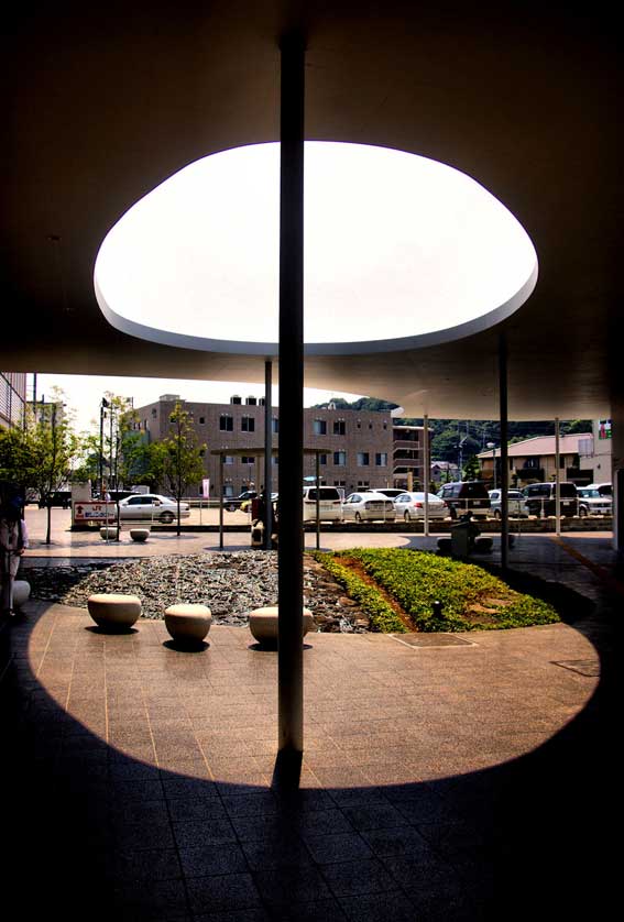 Shinkansen Gate (West Exit) Square of Kumamoto Station in Kumamoto.