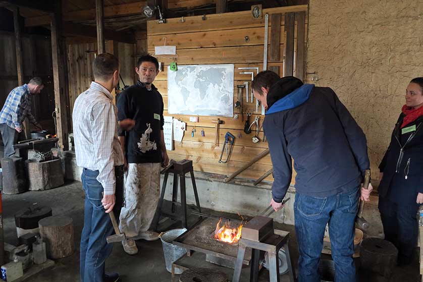 Samurai making in Gifu at Asano Kajiya.