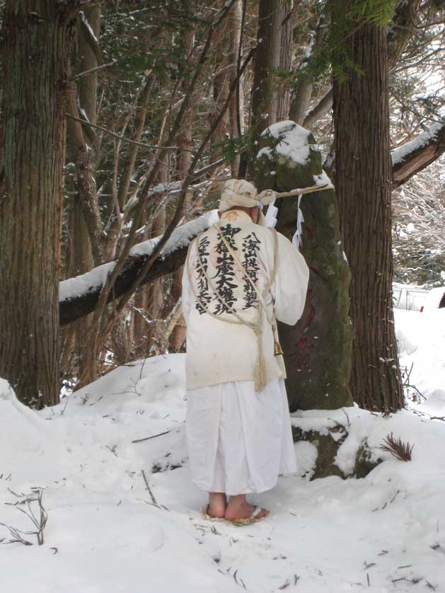 Shinto Mountain Ascetic in prayer.