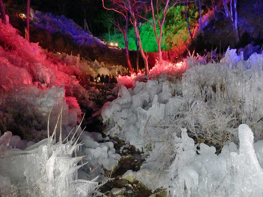 Illumination night at the Ashigakubo Icicles.