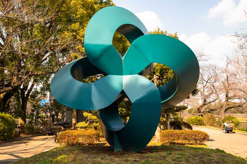 Sculpture by Mexican artist, Sebastian, in Chidorigafuchi Park.