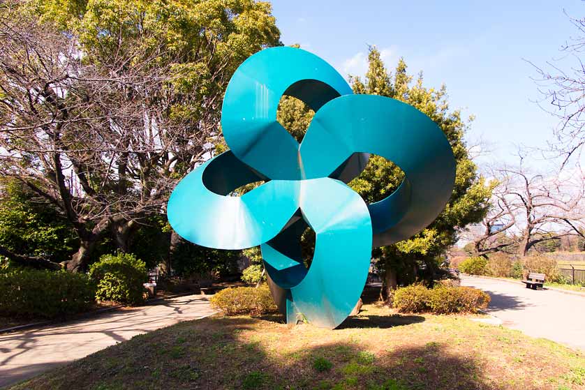 Sculpture in Chidorigafuchi Park, near Hanzomon Gate, Chiyoda ward, Tokyo.