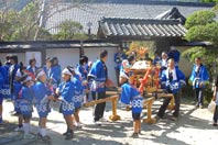 Children's omikoshi (portable shrine) at Muroji Temple, Nara.