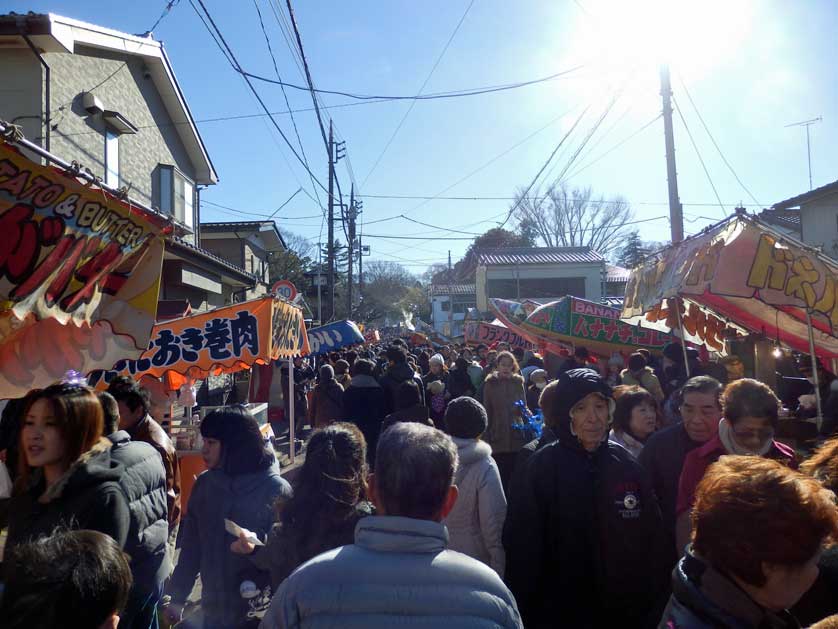 The crowded street leading towards Kitain Temple, Kawagoe.