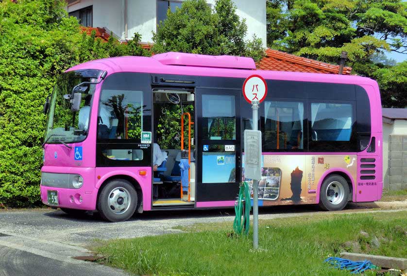 Local buses access many parts of the island, Oki Islands.