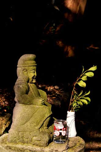 Ebisu stone statue, Kyushu, Japan.