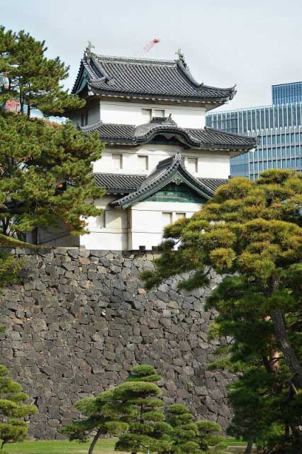 Edo Castle and Moat, Tokyo, Japan.